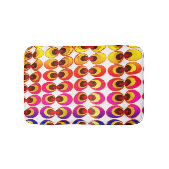 Psychedelic fabric bath mat (Front)