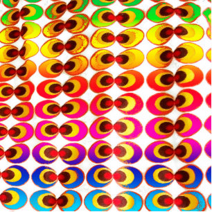 Psychedelic fabric cutout