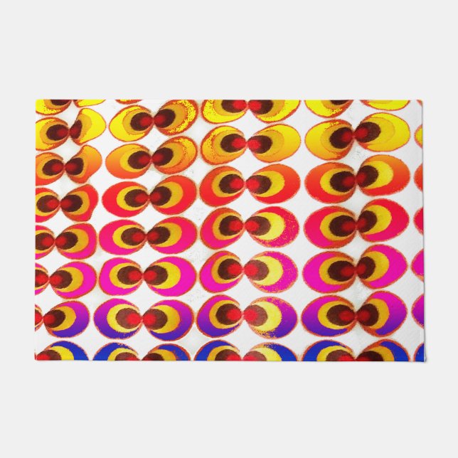 Psychedelic fabric doormat (Front)