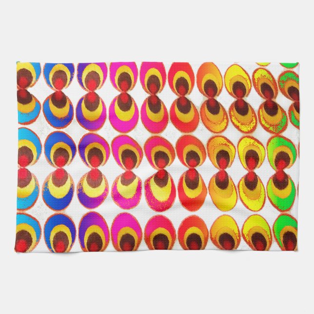 Psychedelic fabric kitchen towel (Horizontal)
