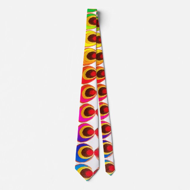 Psychedelic fabric neck tie (Front)