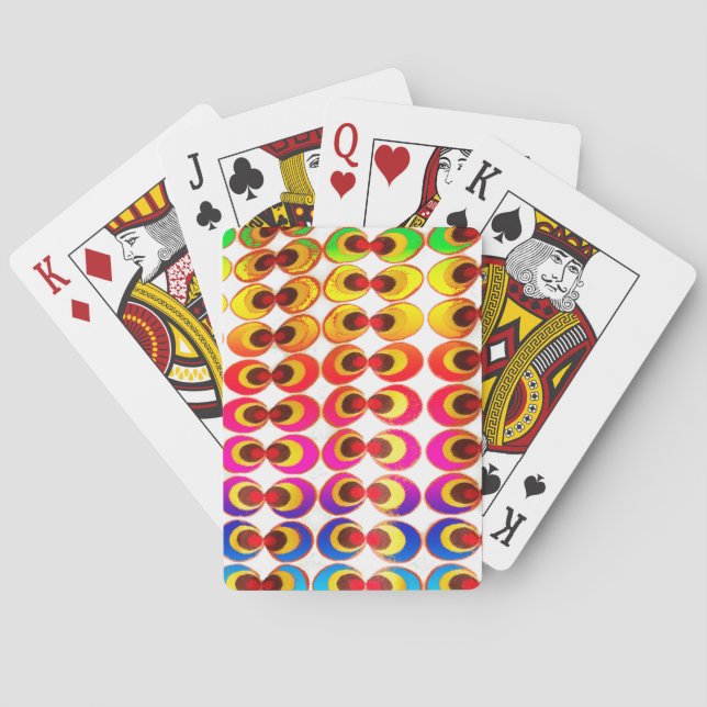 Psychedelic fabric poker cards (Back)