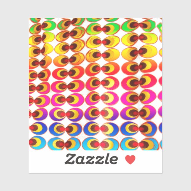 Psychedelic fabric sticker (Sheet)