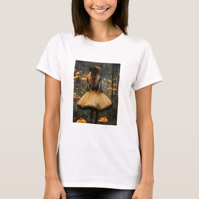 Psychedelic Fantasy Art – Enchanting Redhead in a  T-Shirt (Front)