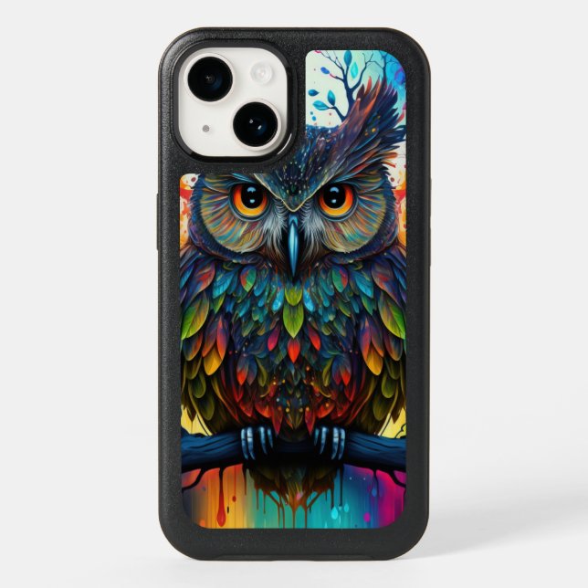 Psychedelic Fantasy Hippy Owl Otterbox iPhone Case (Back)