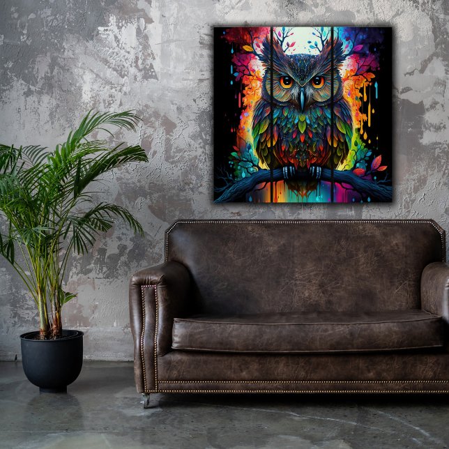 Psychedelic Fantasy Hippy Owl Triptych (Creator Uploaded)