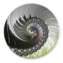 Psychedelic Fantasy Spiral Ceramic Knob