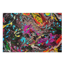 Psychedelic Faux Wrapped Canvas Print