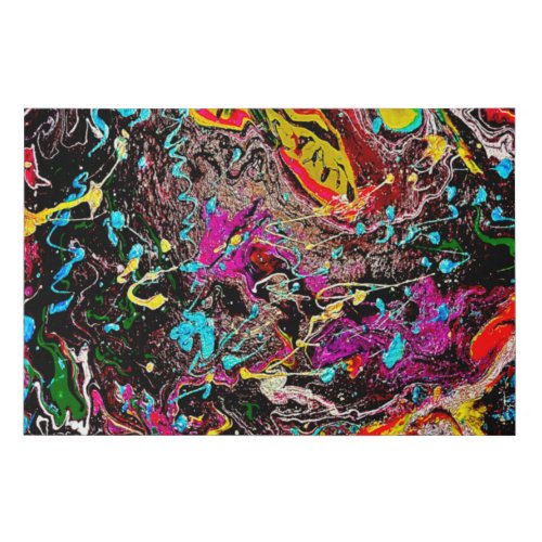 Psychedelic Faux Wrapped Canvas Print