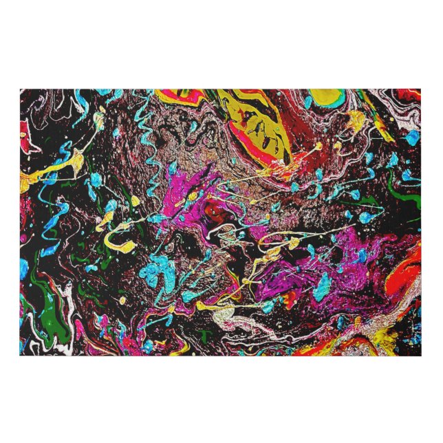 Psychedelic Faux Wrapped Canvas Print (Front)