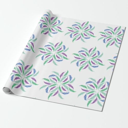 Psychedelic Feathers Wrapping Paper