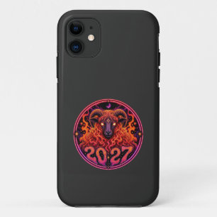 Psychedelic Fire Ram Aries  iPhone 11 Case