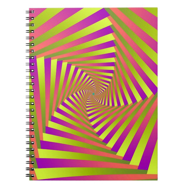 Psychedelic Five Arm Spiral Notebook (Front)