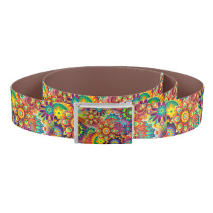 Psychedelic Floral Pattern Belt