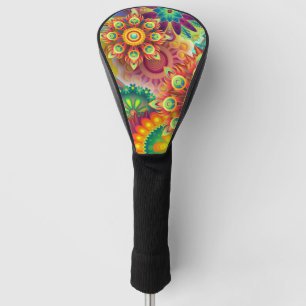Psychedelic Floral Pattern  Golf Head Cover