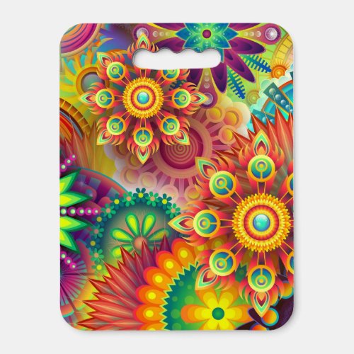 Psychedelic Floral Pattern  Seat Cushion