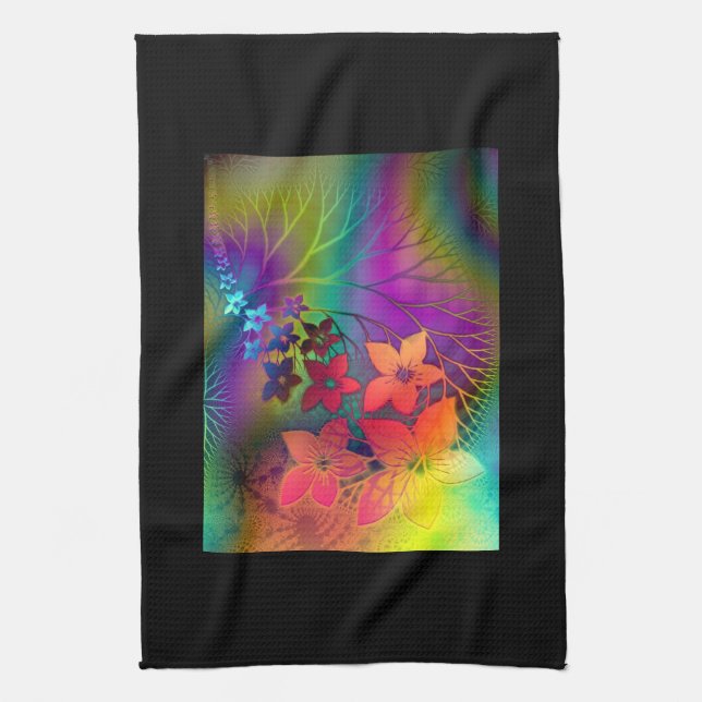 Psychedelic Floral Towel (Vertical)