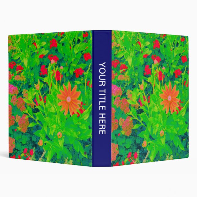 Psychedelic Flower Bed 3 Ring Binder (Background)