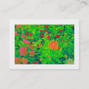 Psychedelic Flower Bed (Bordered) Business Card