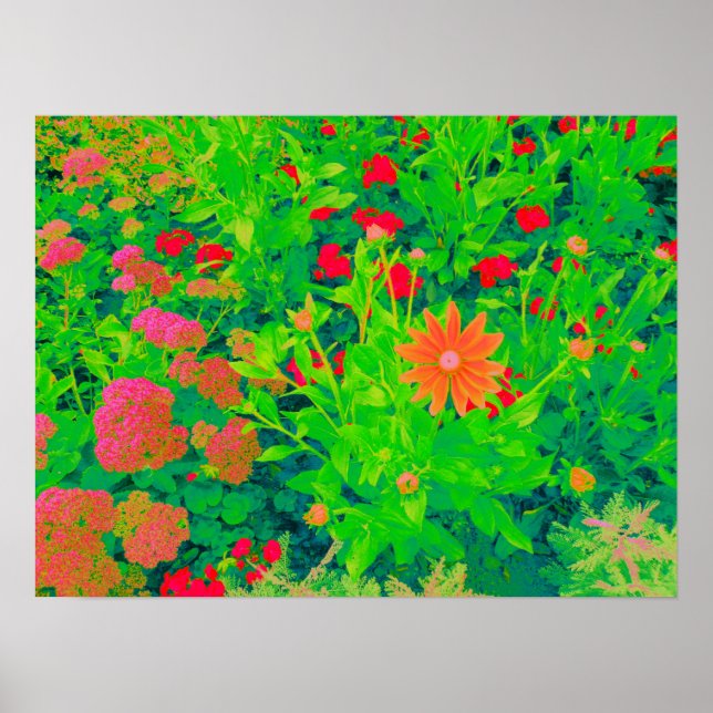 Psychedelic Flower Bed Poster (Front)