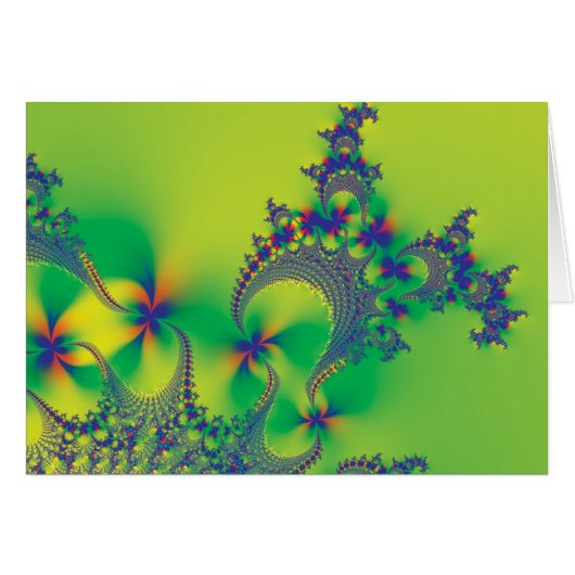 Psychedelic Flower Fractals Cards (Front Horizontal)
