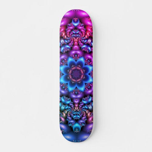 psychedelic flower mandala skateboard