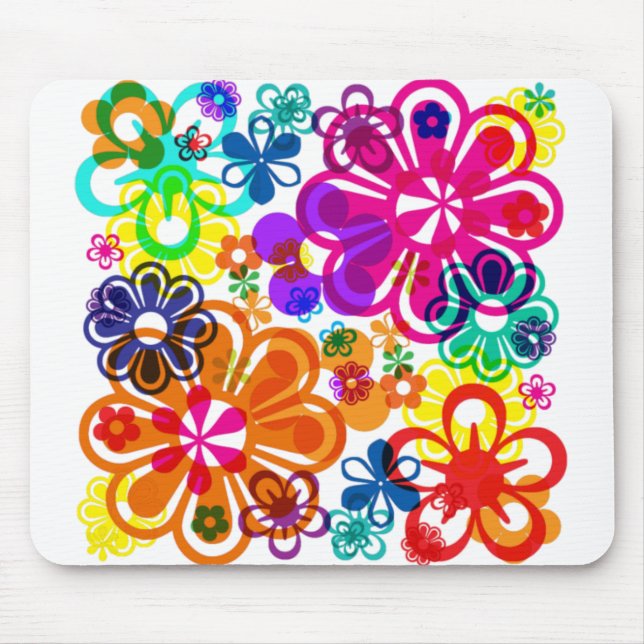 Psychedelic Flower MousePad (Front)