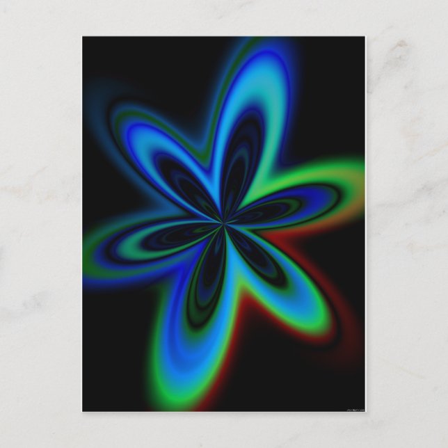 Psychedelic Flower Postcard (Front)