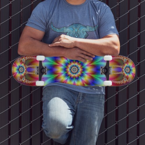 Psychedelic Flower Power Skateboard