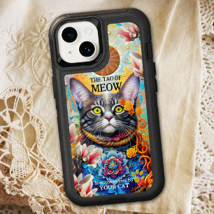 Psychedelic Flower Power Zen Cat iPhone 15 Case