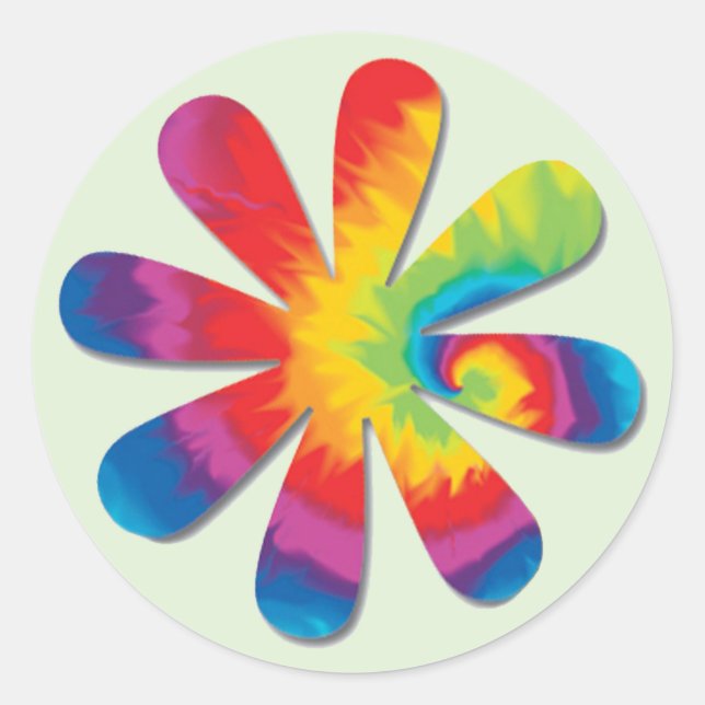 Psychedelic Flower Sticker (Front)