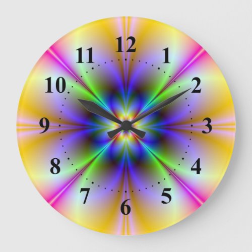 Psychedelic Flower Wall Clock