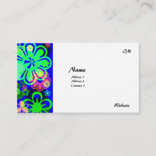 PSYCHEDELIC FLOWERS BUSINESS CARDS - CALLING CARDS