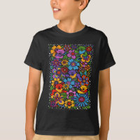 Psychedelic Flowers Dancing Bears Coloured Gratefu