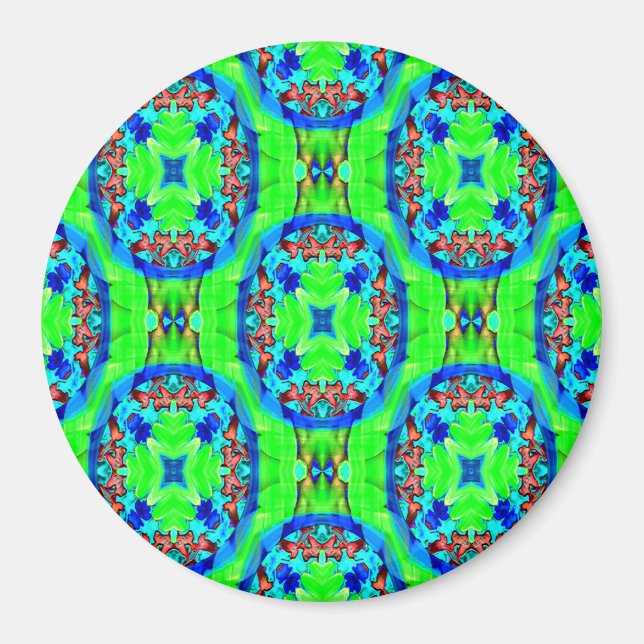 Psychedelic  flowers..... magnet (Front)