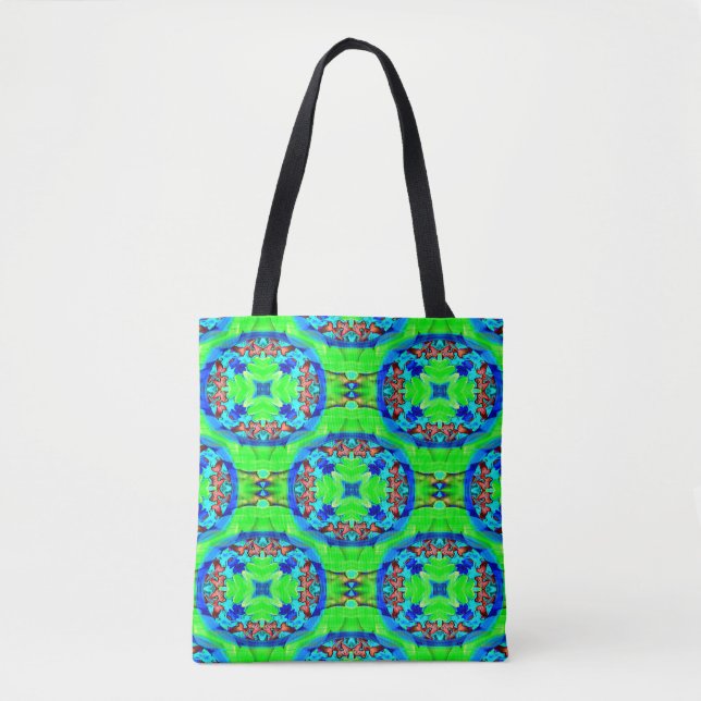 Psychedelic flowers....... tote bag (Front)