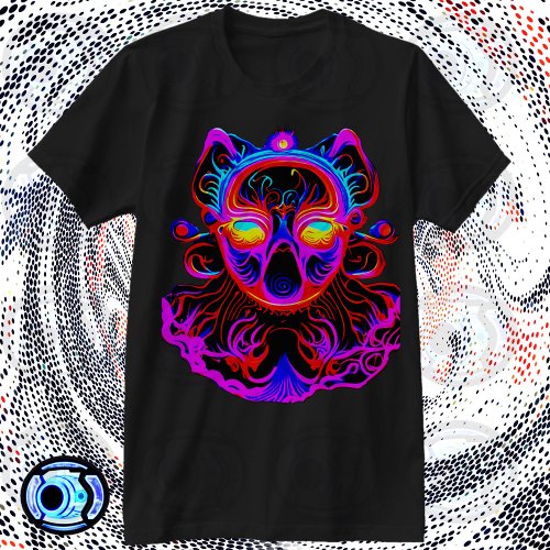 Psychedelic Form Mask _ Vibrant and Surreal T_Shirt