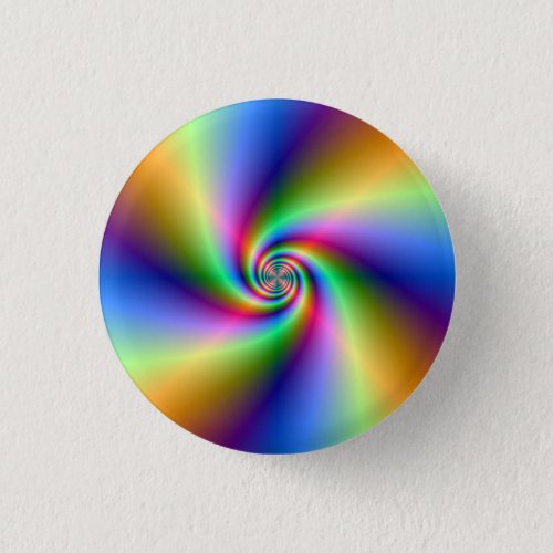 Psychedelic Four Wind Spiral Button