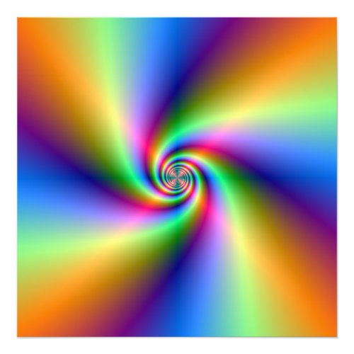 Psychedelic Four Wind Spiral Photo Print