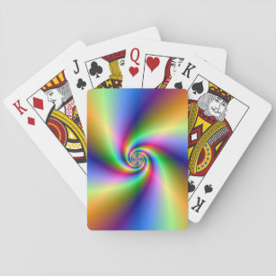 Psychedelic Four Wind Spiral Playing Cards