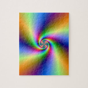 Psychedelic Four Wind Spiral Puzzle