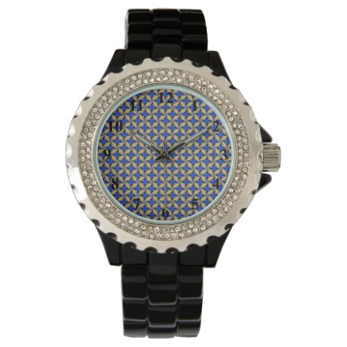 Psychedelic Four Winds Spiral tiled Watch