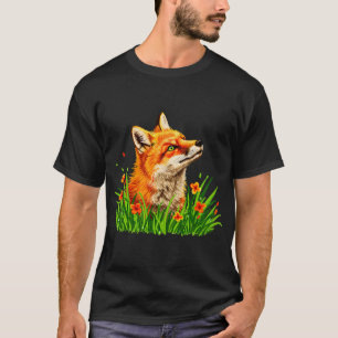 Psychedelic Fox Swirl Abstract Colorful T-Shirt
