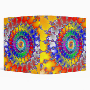 Psychedelic Fractal 3 Ring Binder