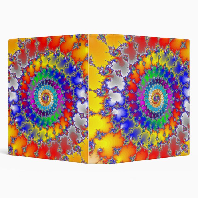 Psychedelic Fractal 3 Ring Binder (Background)