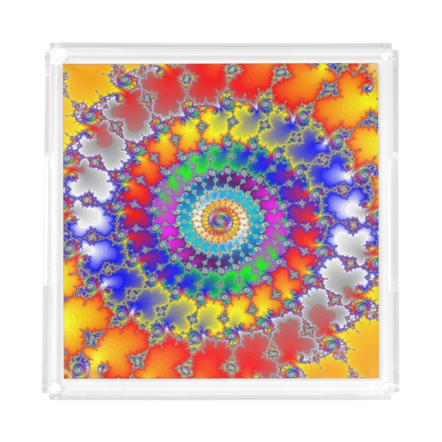 Psychedelic Fractal Acrylic Tray (Front)