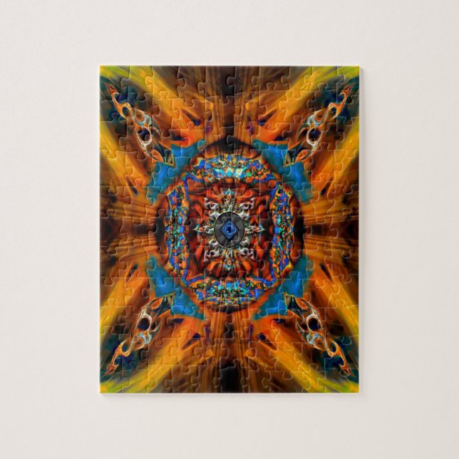 Psychedelic Fractal Art Jigsaw Puzzle (Vertical)