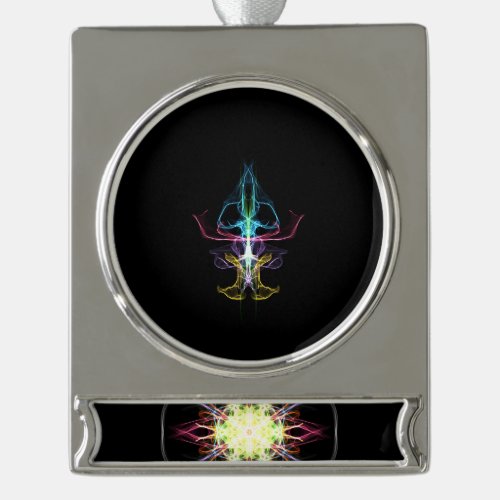 Psychedelic Fractal Banner Ornament