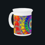 Psychedelic Fractal Beverage Pitcher<br><div class="desc">Artwork by Brady Arnold.</div>