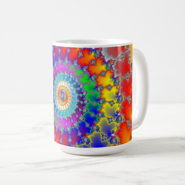Psychedelic Fractal Coffee Mug (Front Right)